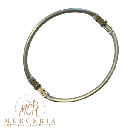 Manico per Borsa in Metallo Semicircolare a Molla 24 cm – Manico Rigido per Borse