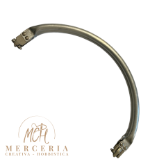 Chiusura per Borsa in Metallo Semicircolare a Molla 24 cm – Manico Rigido per Borse