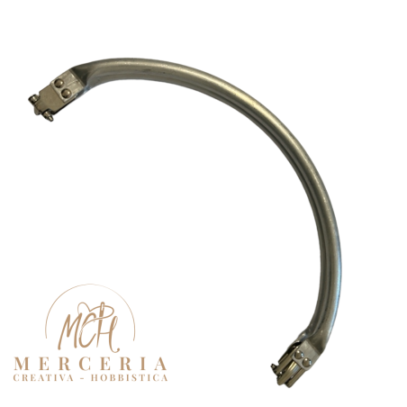Chiusura per Borsa in Metallo Semicircolare a Molla 24 cm – Manico Rigido per Borse