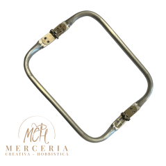 Manico per Borsa in Metallo Rettangolare a Molla 20 cm – Struttura Rigida per Borse