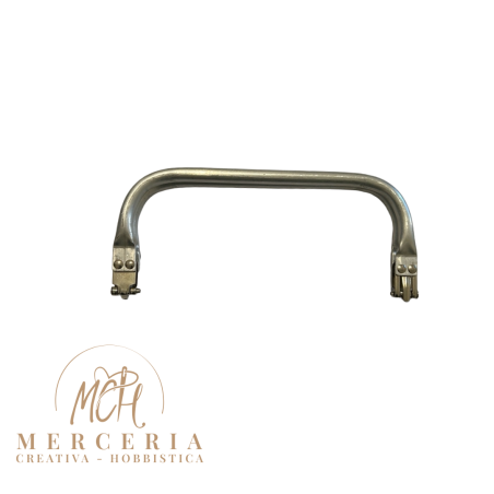 Manico per Borsa in Metallo Rettangolare a Molla 15 cm – Struttura Rigida per Borsette