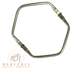 Manico per Borsa in Metallo Triangolare a Molla 24 cm – Struttura Rigida per Borse Handmade