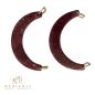 Coppia di Manici Mezza Luna in Resina – Bordeaux Coppia di Manici Mezza Luna in Resina – Bordeaux