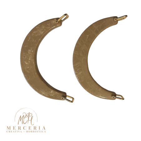 Coppia di Manici Mezza Luna in Resina – Beige