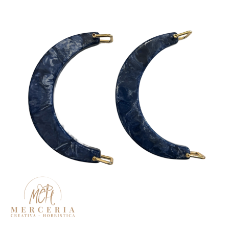 Coppia di Manici Mezza Luna in Resina – Azzurro polvere