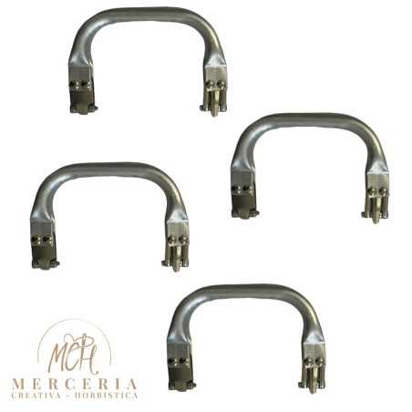 Offerta 4 Manici per Borsa in Metallo Rettangolari a Molla 10,5 cm – 10 €