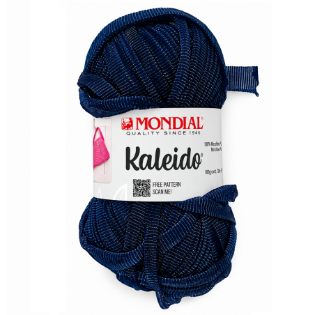 Fettuccia Mondial Kaleido Blu – 100 g / 70 m – 100% Microfibra