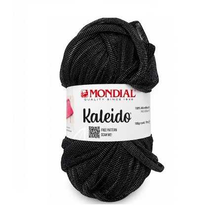 Fettuccia Mondial Kaleido Nero – 100 g / 70 m – 100% Microfibra