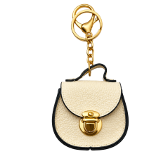 Ciondolo Mini Borsa con Moschettone Panna – Accessorio per Borse